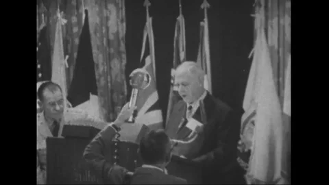 Dr. Eugster speaks on Experimental Biological Studies of Cosmic Rays - 1958 Stock Footage 101161384