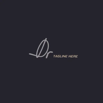 Dr handwritten logo for identity Stock Illustration