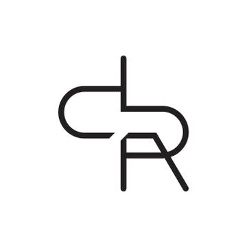 Dr initial letter vector logo icon Illustrazione stock