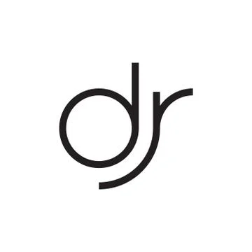 Dr initial letter vector logo icon Illustrazione stock