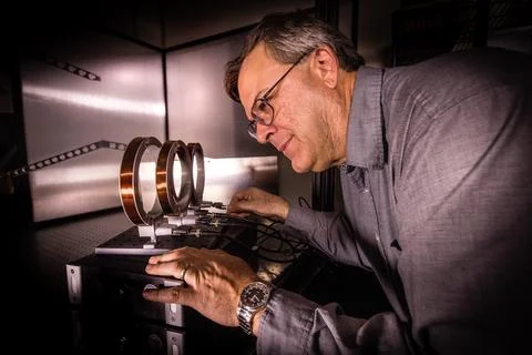 Dr. Mark Nurge, a physicist in the Applied Physics Laboratory at NASAs Kenn.. Stock Photos