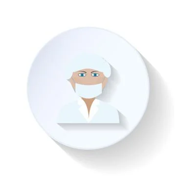 Dr. operator flat icon Illustrazione stock