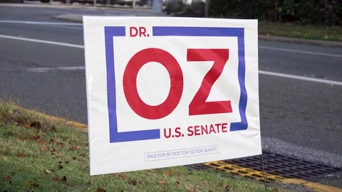 Dr. Oz Campaign Sign Stock Footage 220579692