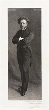 Dr. Paul Ferdinand Gachet. Emile Sraphin Vernier (France, Paris, 1829-1887).. Stock-Illustration
