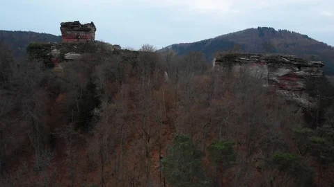 Drachenfels Castle Stock Footage 128932518