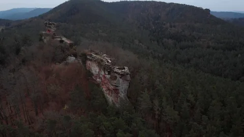 Drachenfels Castle Stock Footage 128932992