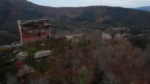 Drachenfels Castle Stock Footage 128933261