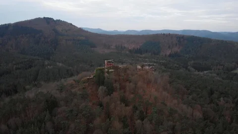 Drachenfels Castle Stock Footage 128933938