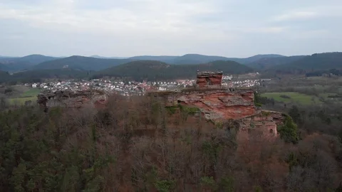 Drachenfels Castle Stock Footage 128934205