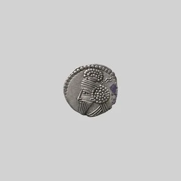 Drachm ca. A.D. 110-129 Parthian Numismatists  the scholars who study coins.. Stock Photos