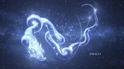 Draco Constellation Star Map Animation Stock Footage 333275609
