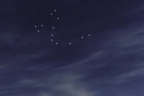 Draco star constellation, Night sky, Cluster of stars, Deep space, Dragoncons Stock Photos
