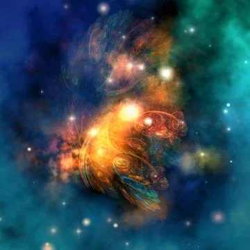 Draconian nebula Stock Illustration