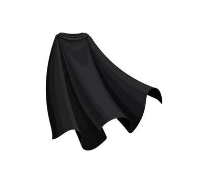 Dracula cape, Halloween vampire black cloak mantle Stock Illustration