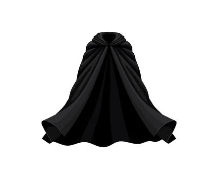 Dracula cape mantle, Halloween vampire black cloak Stock Illustration