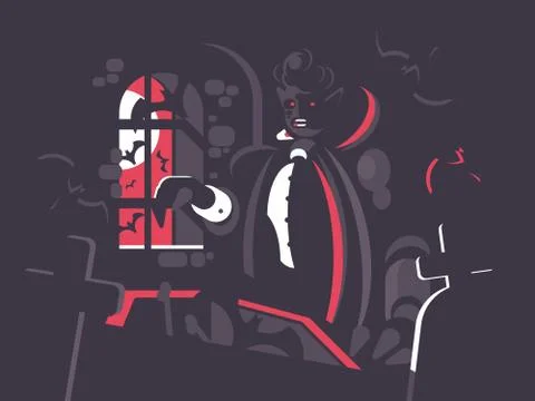 Dracula cartoon character Stock Illustration
