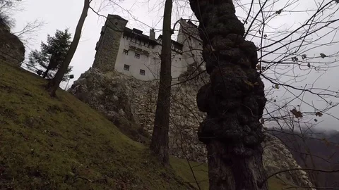 Dracula Castle in the evening Stock Footage 95125587