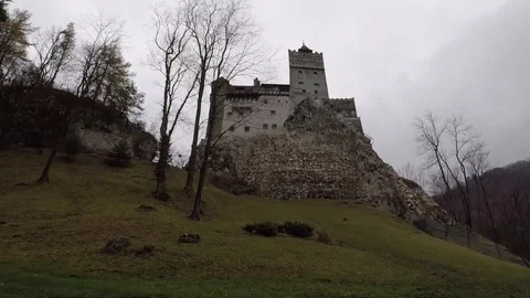 Dracula Castle in the evening Stock Footage 95125970