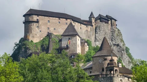 Dracula Castle Time lapse Stock Footage 90887107