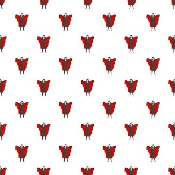 Dracula character pattern preparing for halloween party Stock Illustration