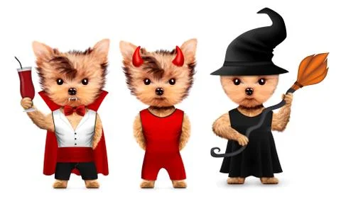 Dracula, devil and witch. Halloween and Dead day Illustrazione stock