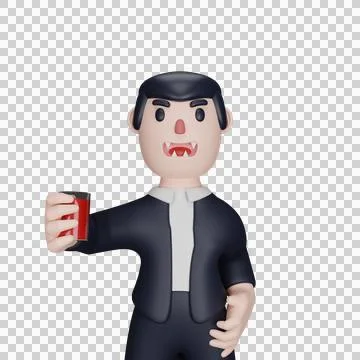 Dracula with halloween concept Stock Illustration