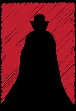 Dracula Scribble Grunge In Red Stock Illustration
