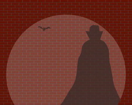 Dracula In The Spotlight Illustrazione stock