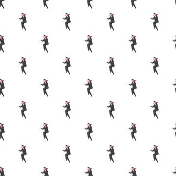 Dracula vampire cartoon character seamless pattern Stock Illustration