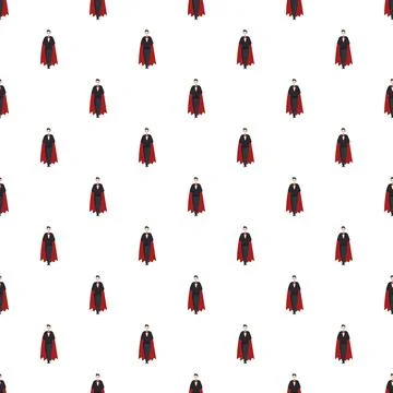 Dracula vampire character seamless spooky pattern background イラスト素材