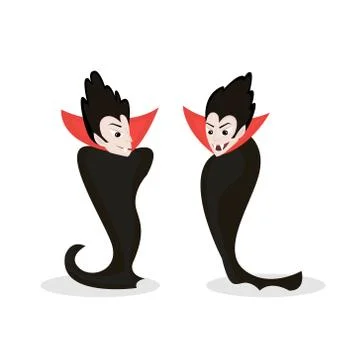 Dracula vector character isolated on white Illustrazione stock