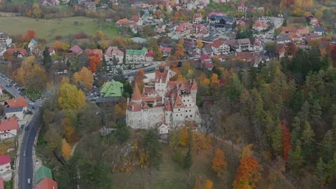Dracula's Castle orbit, Romania Stock Footage 290442045