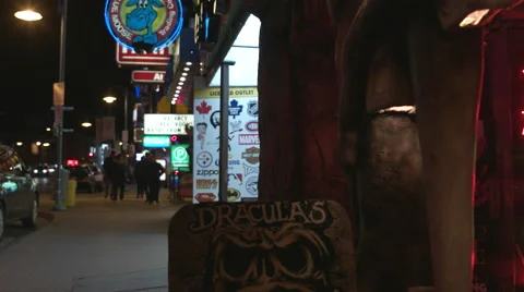 Dracula's on Clifton Hill. Stock Footage 57679014