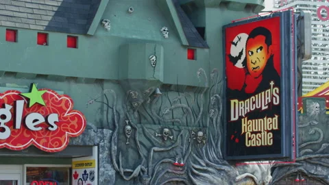 Dracula's Haunted Castle, Niagara Falls Stock Footage 218227655