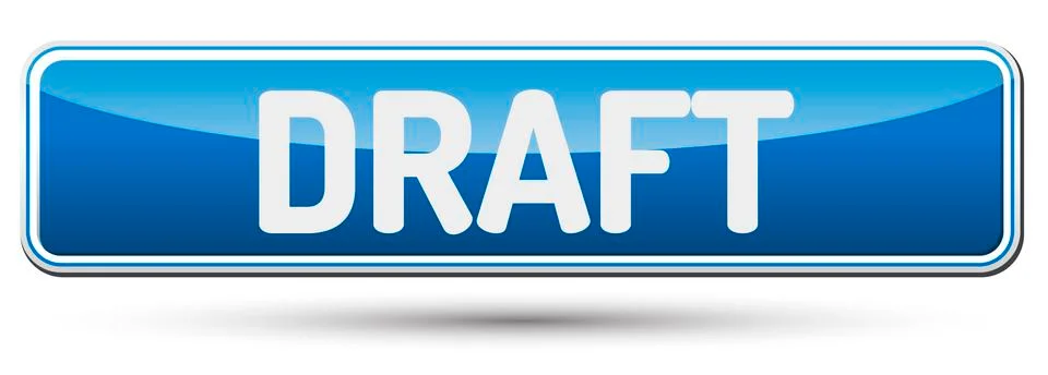 DRAFT - Abstract beautiful button with text. Stock Illustration