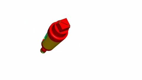 Draft Analysis of a Machined Component 3D CAD Model Render, simulation on t.. Stockbeeldmateriaal 335470474