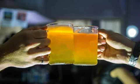 Draft beer hand comemoration Stock Photos