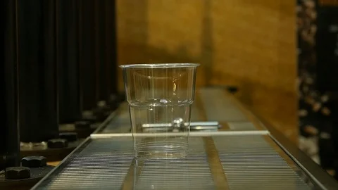 Draft beer in a plastic glass Video stock 119598971