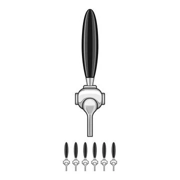 Draft beer tap cartoon vector graphic Stock Illustration