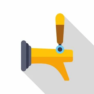 Draft beer tap pouring station icon design Stock Illustration