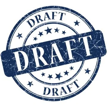 Draft blue stamp イラスト素材