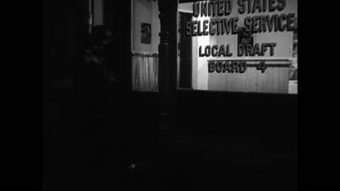 Draft Board 1946 Stock Footage 217973547