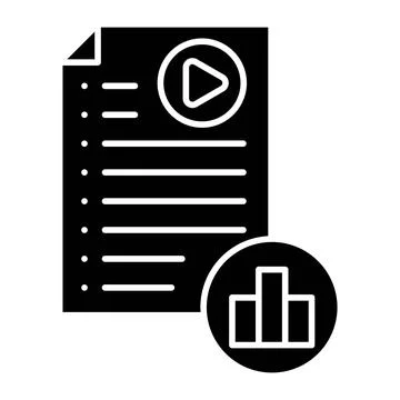 Draft Document Glyph Icon 스톡 일러스트