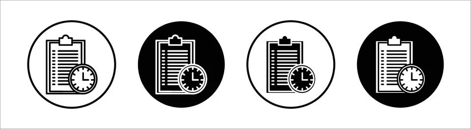 Draft flat line icon set. Draft Thin line illustration vector Stock Illustration