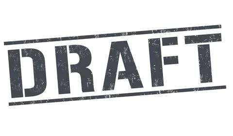 Draft grunge rubber stamp Stock Illustration