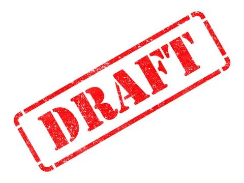 Draft inscription on Red Rubber Stamp. イラスト素材