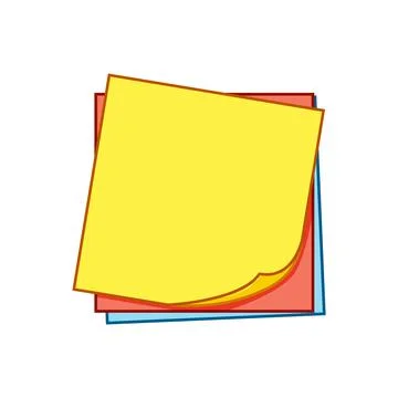 Draft memo paper cartoon vector illustration Illustrazione stock