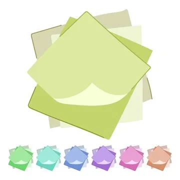 Draft memo paper vector cartoon graphic Stockillustratie