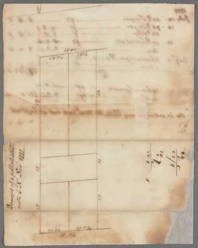 Draft of a partial settlement with C. N 1777. text. Documents, Maps. Manus... Stock Photos