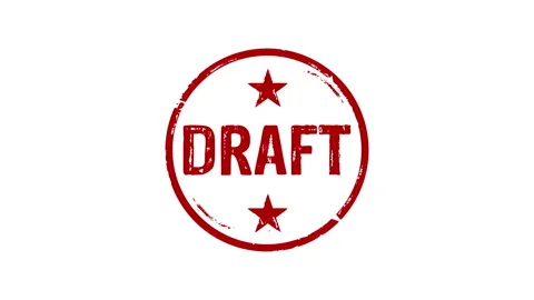 Draft project stamp and stamping isolated animation Stockbeeldmateriaal 249477218